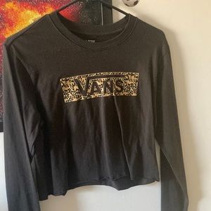 Vans long sleeve cropped tee, small